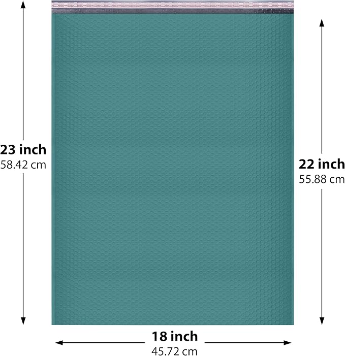 Green Bubble Mailers 18x23, Poly Padded Envelopes #9, 50 Pack | Holds Clothing & Bulk Items, Self-Seal Closure, Cushioned Protection, Water-Resistant Poly, Size #9