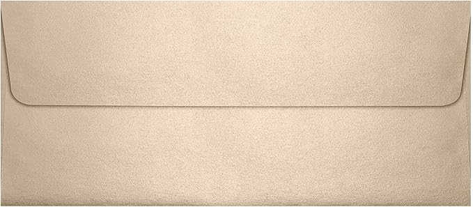 LUXPaper #10 Business Envelopes | Peel & Press | 4 1/8" x 9 1/2" | Taupe Metallic | 81lb. Text | 1,000 Qty