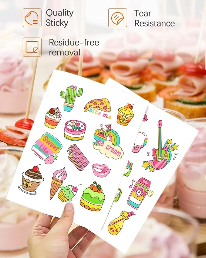 QYH Premium Printable Vinyl Sticker Paper-50 Sheets Glossy White, Quick-Drying Waterproof, Compatible with Inkjet & Laser Printer, Vivid Prints for DIY Crafts