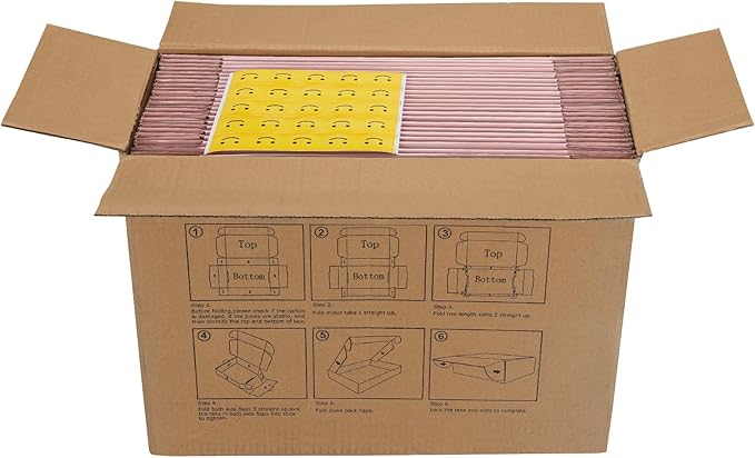 HORLIMER 11x8x2 inches Shipping Boxes Set of 25, Pink Corrugated Cardboard Gift Box for Packing, Mailing, Small Business
