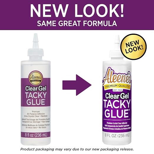 Aleene's Clear Gel Tacky Glue for Crafts, Nontoxic, Applies and Dries Clear, 8 fl oz