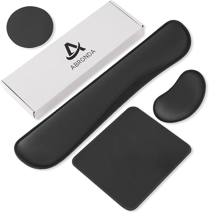 Office Ergonomic Memory Foam Computer Mouse and Keyboard Wrist Rest pad Support Carpal Tunnel, Wrist Rest for Keyboard and Mouse, Wrist Support Set