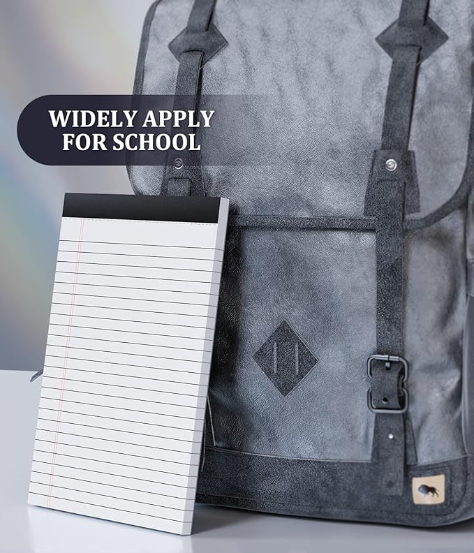 36 Pack Legal Pads 5x8 Small Notepad 5x8 College Ruled Writing Pads White | Small Note Pads 5x8 Narrow Ruled Lined Paper Pads,30 Sheet/Notepad, Perforated Mini Notepad for Work Home School to-Do Lists