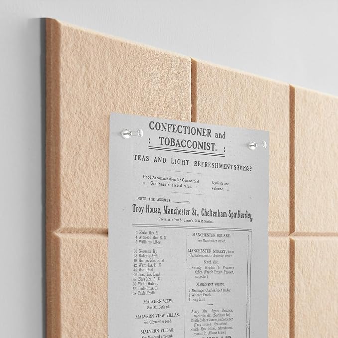 48"x36" Felt Corkboard Bulletin Board,TSJ OFFICE,12 Pack for Wall,Cinnamon | Includes 50 Pushpins & Clips, Removable Adhesive Tabs, Alternative Wall Tiles for Home, Office Decor, Install Without Damage