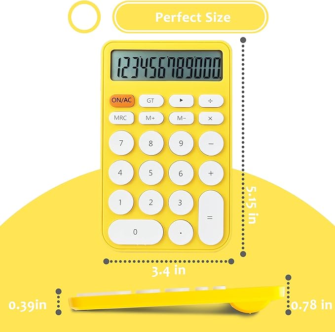VEWINGL Standard Calculator, 12 Digit Large Display Desktop Calculator with Big Buttons for Office, School, Home & Business