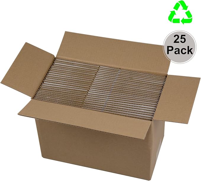 7x5x4 Inches Shipping Boxes, White Corrugated Cardboard Boxes for Small Bussiness, 25 Pack