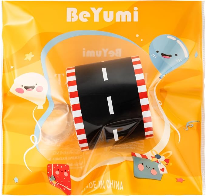 BeYumi Race Track Border Trim - 65ft Back to School Racing Track Straight Rolled Border Trim Road Racing Car Theme Bulletin Board Set School Classroom Office Chalkboard Race Party Holiday Decoration