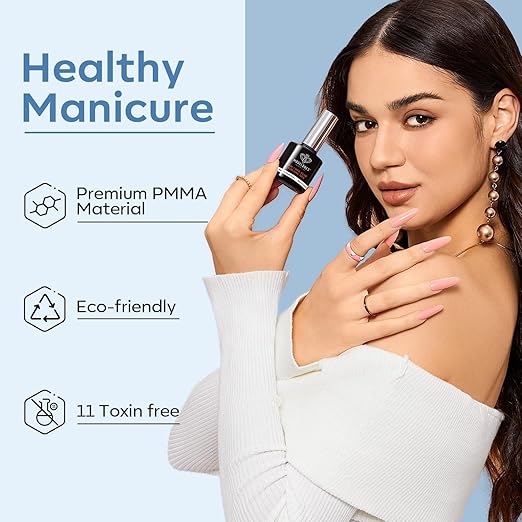 modelones X Nail Gel Kit,Square Nail Tips, 9-in-One Glue Prep Dehydrator & Portable Mini U V Light Acrylic Clipper, 500Pcs Medium Square Tips for Extension Kit DIY Salon Home Gift