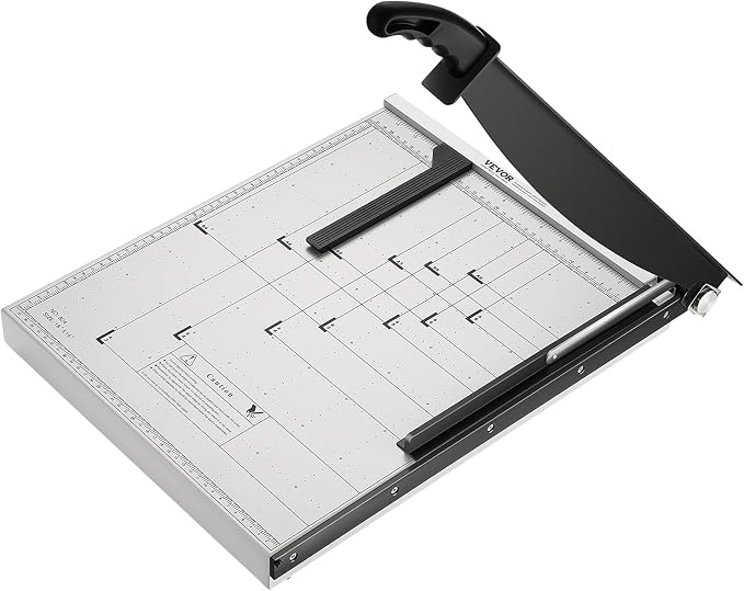 VEVOR Paper Cutter, 18 in Cut Length Guillotine Trimmer, 15-Sheet Capacity, Heavy-Duty Paper Cutter with Security Guard Rail/Blade Lock, Paper Trimmer for Cardstock, Cardboard, Home, Office & School