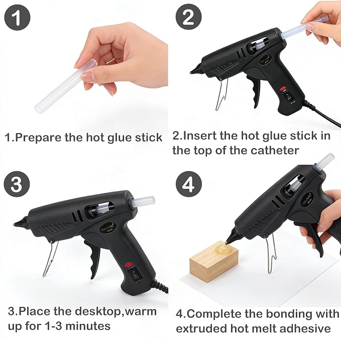 Hot Glue Gun Sticks: Clear Full Size 0.43" X 7.9" For DIY Lovers - 24 Pack High Adhesion For Home Craft, Birthday Christmas Greeting Card, Fabric & Jewelry Making with Storage Box