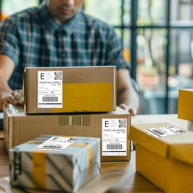 ORGSTA 4x6 Thermal Direct Shipping Label (Pack of 500 Per Fanfold Labels) - Commercial Grade