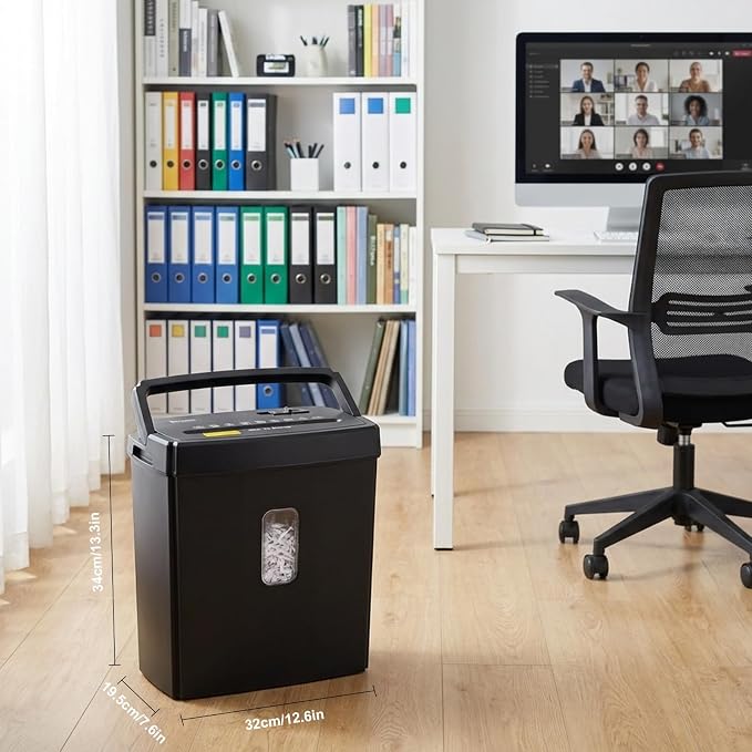 Wingwise 10 Sheets Paper Shredder for Home Office | P-4, 5 Mins Runtime, 4 gal
