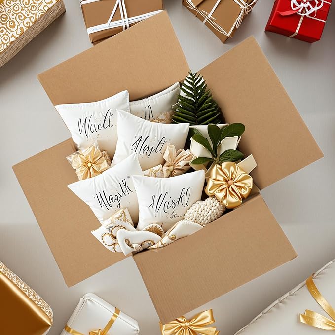 CRUGLA 10x10x10 Shipping Boxes 15 Pack, White Corrugated Cardboard Boxes with Side-Lock and Pre-Applied Double-Sided Tape, Easy Assemble Packing Mailer Boxes for Small Business Shipping