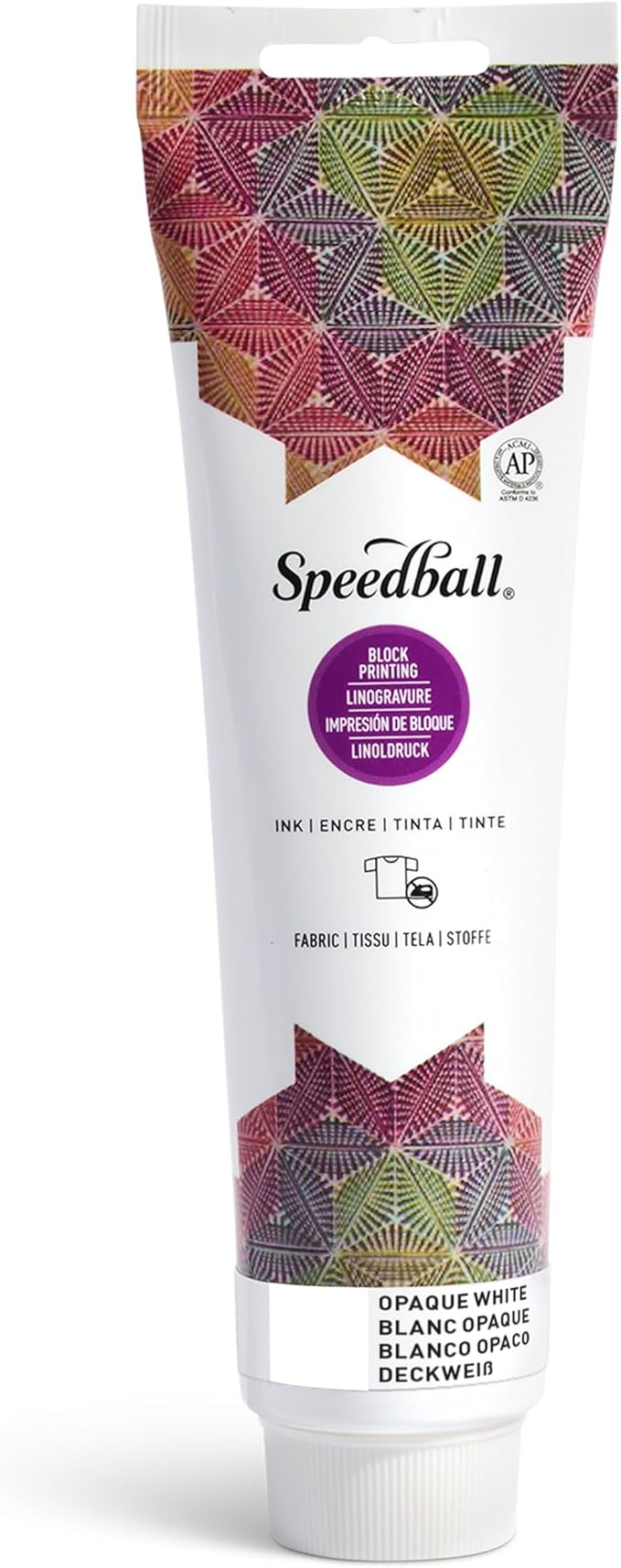 Speedball - 3685 Fabric Block Printing Ink, 5 Ounce, Opaque White