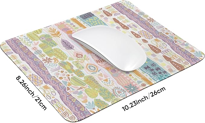 Premium Stitched Mouse Pad 10.2 x 8.3 in | Smooth, Washable Desk Mat with Non-Slip Base | Personalized Cute MousePads for Gaming,Work,Laptop, Computer, Office, Home (Colors in Light)