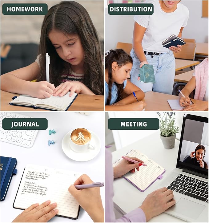 3 Pack Pocket Journaling Notebooks, A6 Small Notebook Total 360 Pages Journaling Notebooks For Note Taking Journals For Writing Mini Note Pads With Pen Holder 100 GSM Thick Paper Christmas Gifts(Green,Red,Black)
