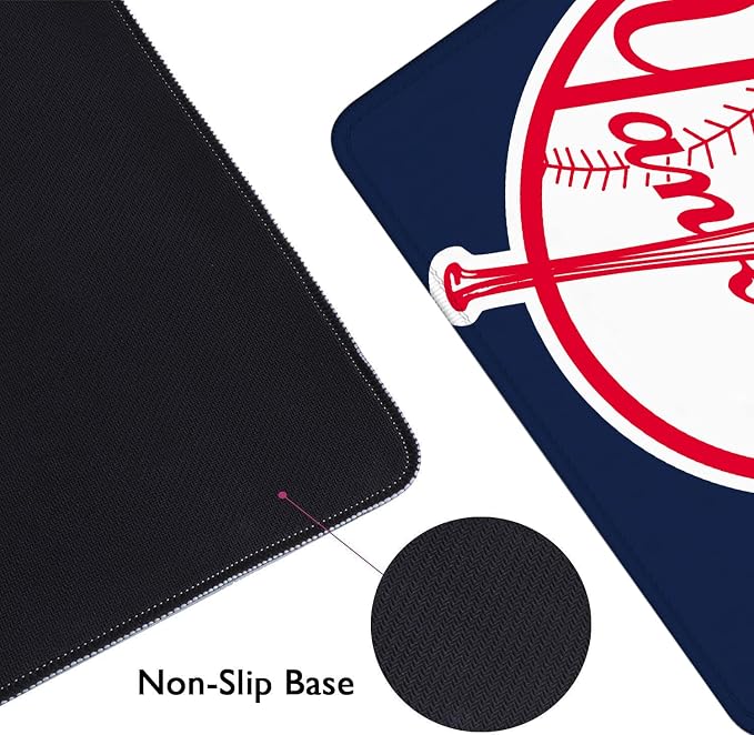 Baseball Mouse Pad Extended Large Gaming Desk Pad 31.5 x 11.8 Inch, XL Mousepad Topographic Mouse Pad with Anti-Slip Rubber Base for New York Home Office