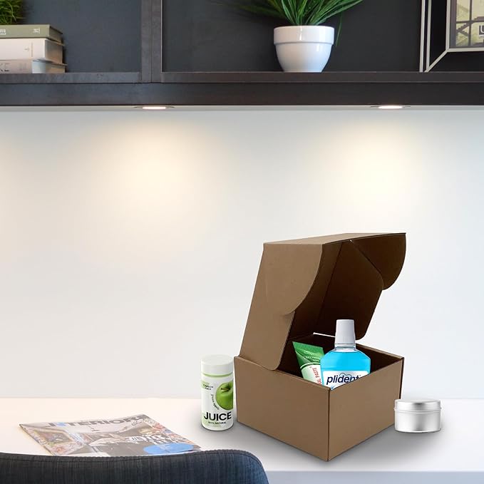 6x5x4 inch Shipping Boxes Pack of 25, Brown Corrugated Cardboard Box Mailer Boxes for Packaging Small Business Shipping,Recyclable Moving Storage Mailing Boxes Bulk Book Literature Gift Giving