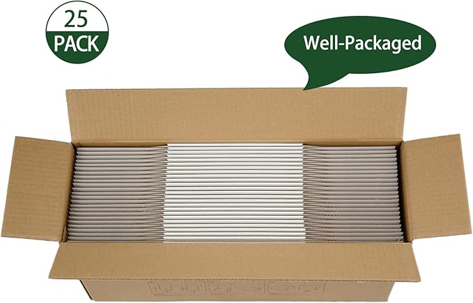 7x5x4 Inches Shipping Boxes Set of 25, White Corrugated Cardboard Box Literature Mailer for Packing Small Business