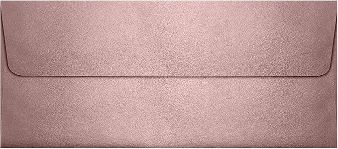 LUXPaper #10 Business Envelopes | Peel & Press | 4 1/8" x 9 1/2" | Misty Rose Metallic | 84lb. Text | 250 Qty