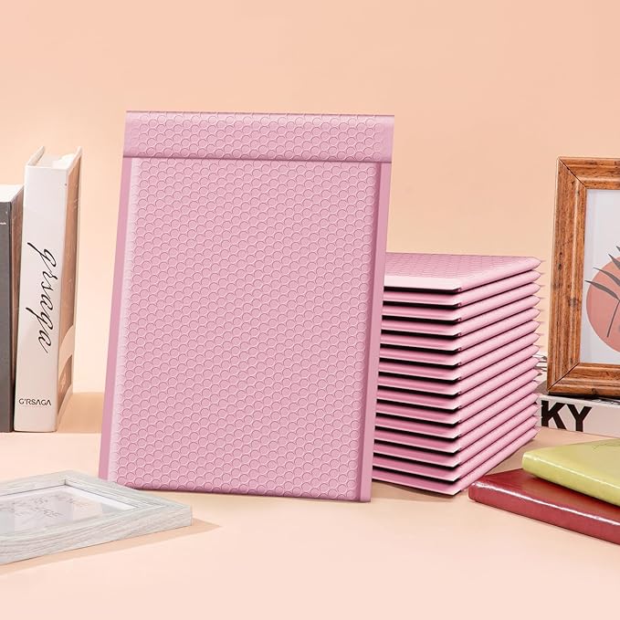 Fuxury Bubble Mailers Bulk 10.5x16 250Pack Light Pink Poly Padded Envelopes | Usable Size 10.5x15" Self Seal Strong Adhesive Bubble Mailing Envelopes,Cushioning Packaging Bags for Book,Clothes, Makeup #5