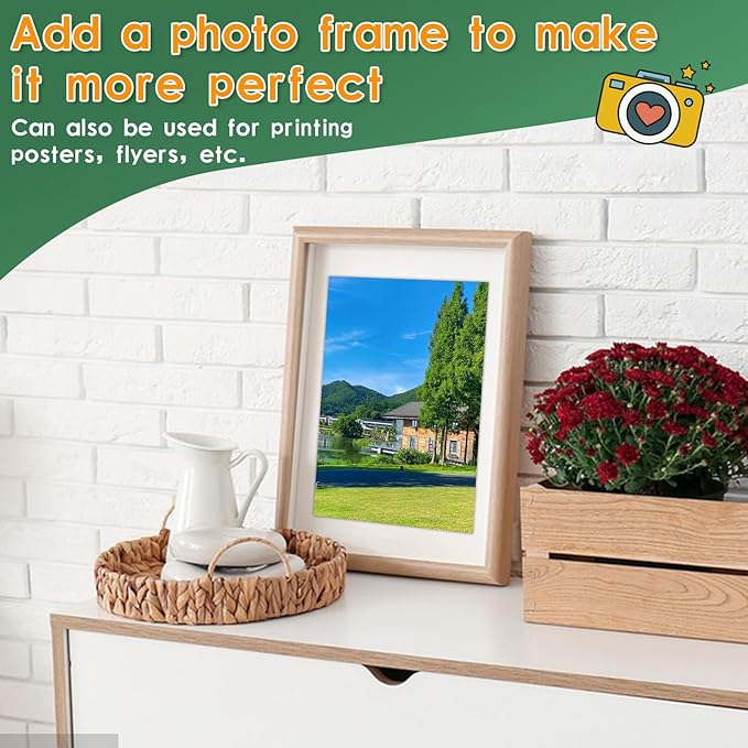 Lokunn 180 Sheets Photo Paper Glossy 4x6, 5x7, 8.5x11 inch,Inkjet Printer Photo Paper for Dye Ink, Suitable for Flyers, Calendars, Photos, Advertising covers, Recipe Cards and Brochures