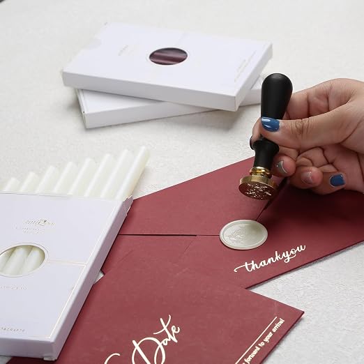 UNIQOOO Frosted Translucent Vellum Glue Gun Sealing Wax Sticks for Wax Seal Stamp - Great for Wedding Invitations, Cards Envelopes, Snail Mails, Craft Project, Gift Ideas, Pack of 8