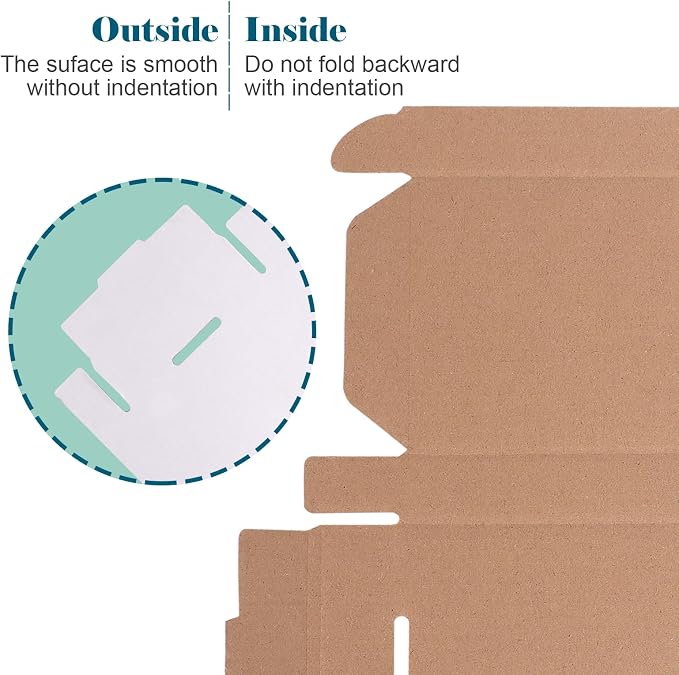 Small Shipping Boxes 4x4x1, Set of 50, White Corrugated Cardboard Box (YD441-50W)