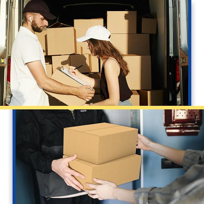 30 Pack 8x6x6 inches Small Shipping Boxes Brown Corrugated Cardboard Boxes for Packing, Mailing, Moving, Business