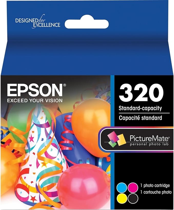 EPSON 320 Standard Capacity (T320) Works with PictureMate PM-400, Multicolor