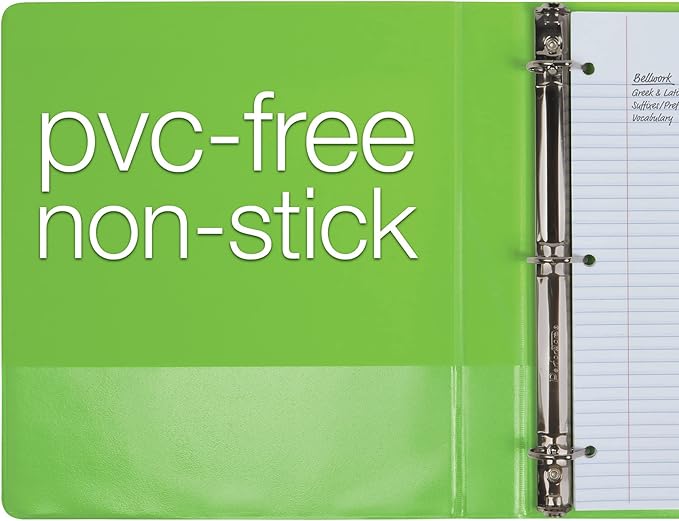 Oxford® 3 Ring Binders, Binders for School and Office, Durable 2 inch D Rings, Holds 540 Sheets, ClearVue™ Presentation Binder, Green, 4PK