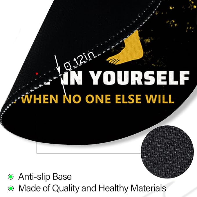 Funny Fun Work Mouse Pad, Small Round Mousepad for Desk, Laptop | Mini Travel Wireless Mice Pad for Computer, Office Accessories, Coworker Gifts, 8.6 x 8.6 inch