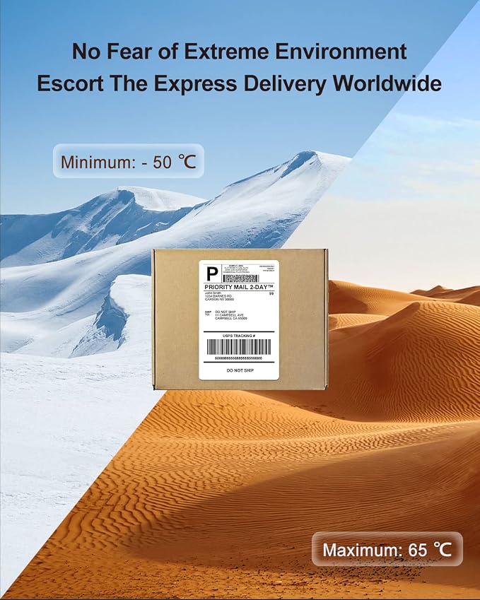 Phomemo 4x6 Thermal Shipping Labels Compatible with JADENS, MUNBYN, Nelko | 1000 PCS Thermal Labels Compatible with Phomemo/NULLTONEX/KNAON/Rollo/Omezizy/Rongta/Arkscan/and other 4x6 label printers