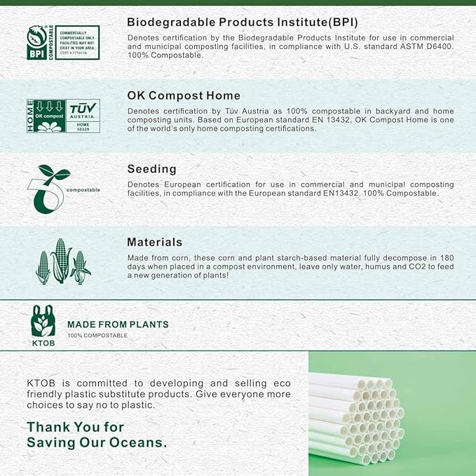 KTOB 4x8 100% Biodegradable Bubble Mailers | 25 Count #000 Compostable Padded Packaging Wrap Envelopes Pouches Eco Friendly Self Seal Bags