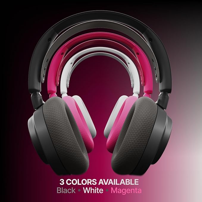 SteelSeries Arctis Nova 7 Wireless Gen 2 Gaming Headset - Real-Time App Control, 50+ HR Play, Neodymium Drivers, Mix 2.4GHz/Bluetooth, PC, PS5, PS4, Switch 1/2, Mobile - White