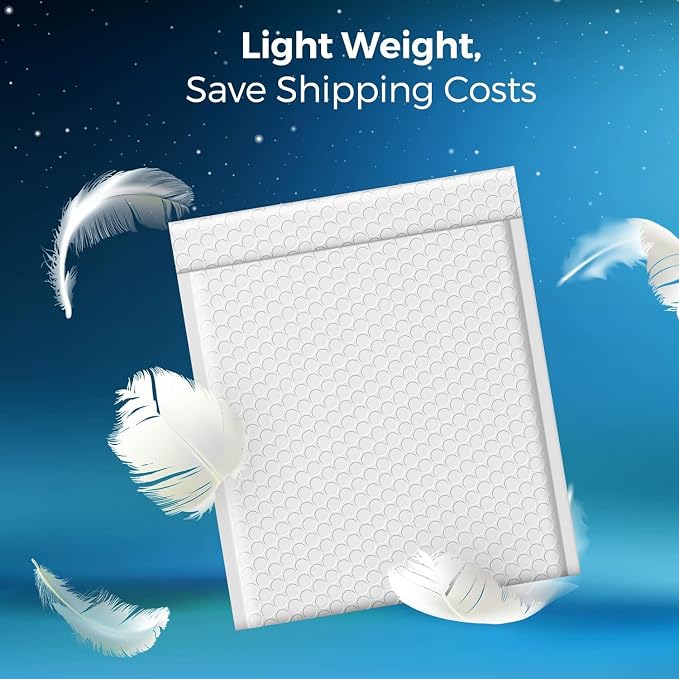 Fuxury White Bubble Mailers 8.5x12 Bubble Envelopes 250 Pack Self Seal | Usable Size 8.5x11" Strong Adhesion Padded Mailer Thick Envelopes for Small Business Mailing Books Clothes Makeup Supplies #2