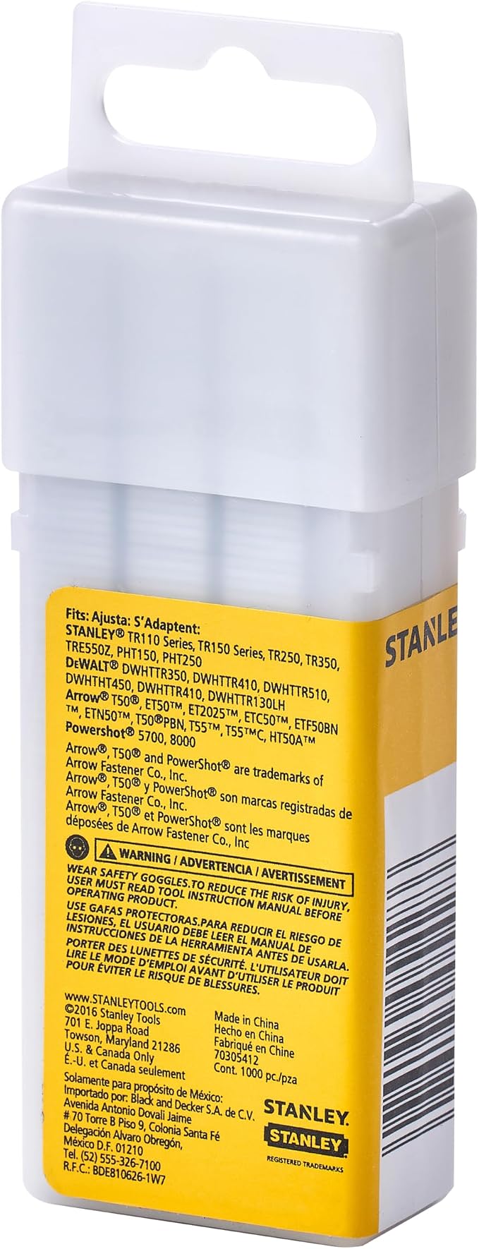 Stanley Sharpshooter Staples TRA706T 3/8 Inch Leg Length, 1000/Box, Pack of 2