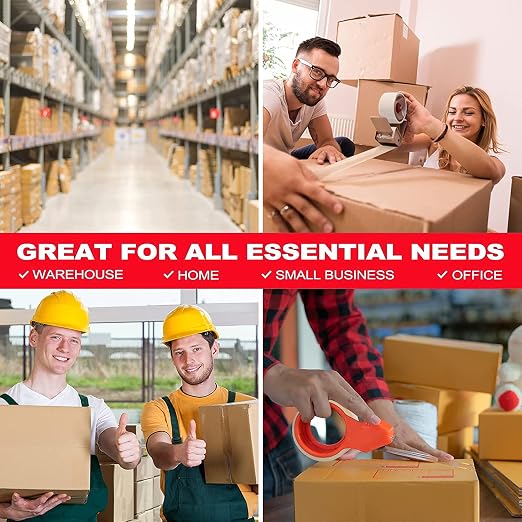 Packing Tape (36 Rolls),2.7mil, Heavy Duty Packaging Tape for Shipping Moving Sealing, 1.88 Inch x 60 yd Per Roll, Total 1080 Yards (36)