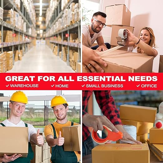 Packing Tape (36 Rolls),2.7mil, Heavy Duty Packaging Tape for Shipping Moving Sealing, 1.88 Inch x 60 yd Per Roll, Total 1080 Yards (36)