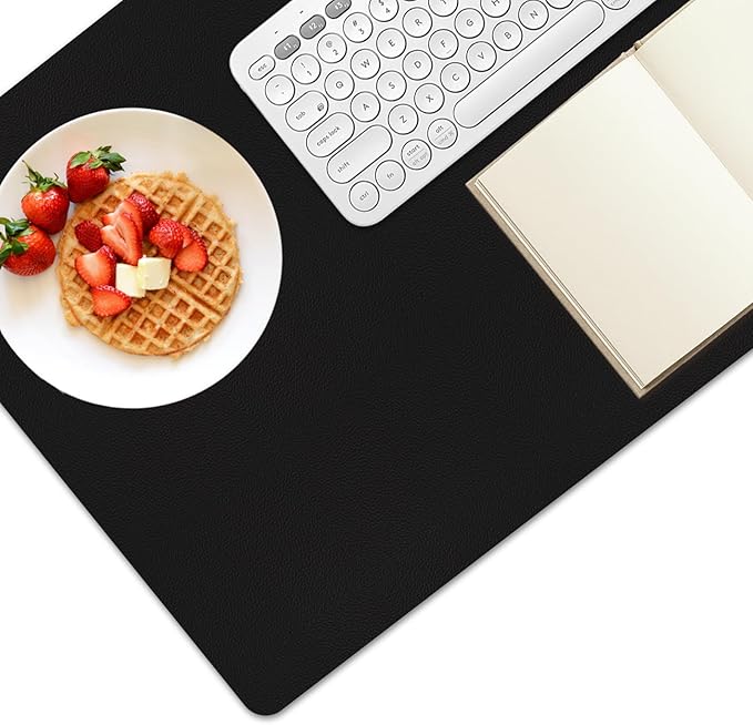 Mouse Pad with Wrist Rest Support, Keyboard Wrist Rest and Mouse Pad Set, Desk Mat for Keyboard and Mouses, Non-Slip Computer Mat Set for Office, Home (35.4×15.7 Inches, Black)