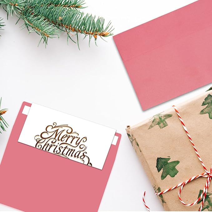 50 Packs Invitation Envelopes,Postcard Envelopes, A2 Envelopes Pink, Envelopes for Invitations, Envelopes for 4.5x5.5 Cards, Greeting Cards,Envelopes Self Seal for Photos