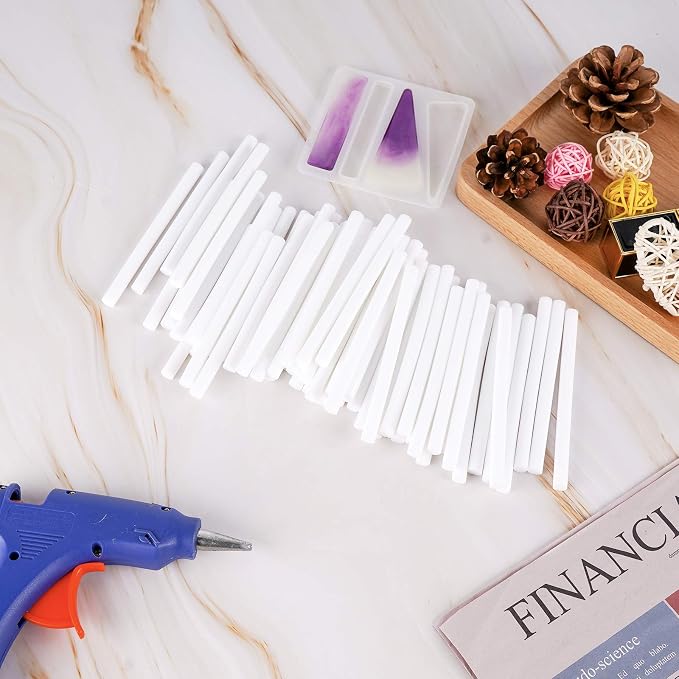 ENPOINT White Hot Glue Sticks Mini, 72 pcs 3.93 x 0.27 in Hot Melt Glue Adhesive EVA Sticks, White Mini Glue Sticks for Arts Crafts, DIY, Home General Repair, Holiday Gift Crafts, Bonding, Decoration