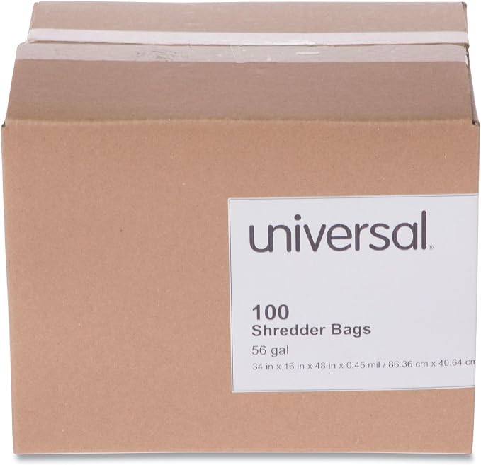Universal 35952 High-Density Bags, 56 Gal Capacity Shredder (UNV35952)