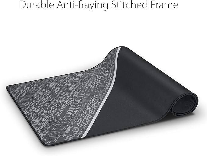 ASUS ROG Sheath BLK Gaming Mouse Pad – 35.4” x 17.3", Extra-Large Surface, Ultra-Smooth for Precise Mouse Control, Anti-Fray Stitched Edges, Non-Slip Base - Black/Gray