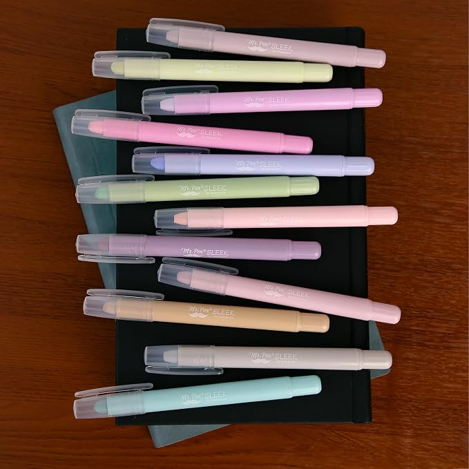 Mr. Pen- No Bleed Gel Highlighters, Morandi Colors, 12 Pack | Bible Highlighters and Pens No Bleed, Bible Markers for Study, Journaling, School Supplies and Accessories
