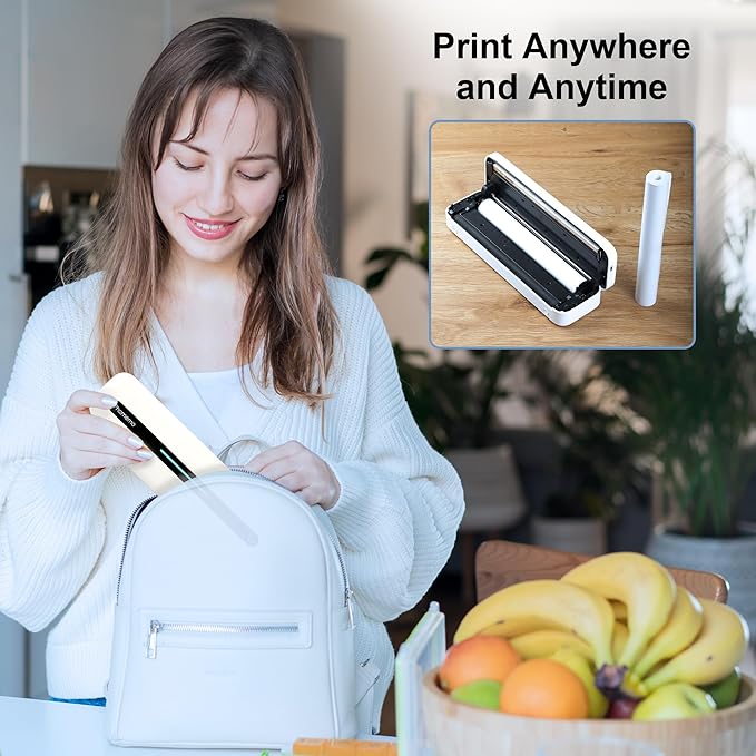 2 Rolls Phomemo Thermal Paper 8.5’’ x 11’’ US Letter Size, Advance Thermal Printing, Roll Paper Compatible with M832 M833 M834 M835 M836 A285M A282M A281M Portable Printer