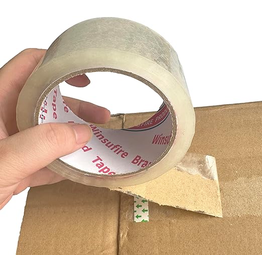 Heavy Duty Packing Tape for Shipping, Scotch Tape,Total 390Y, 1.88 inch x 65 Yards,6 Pack Clear Packing Tape, Scotch Packaging Tape with Dispenser