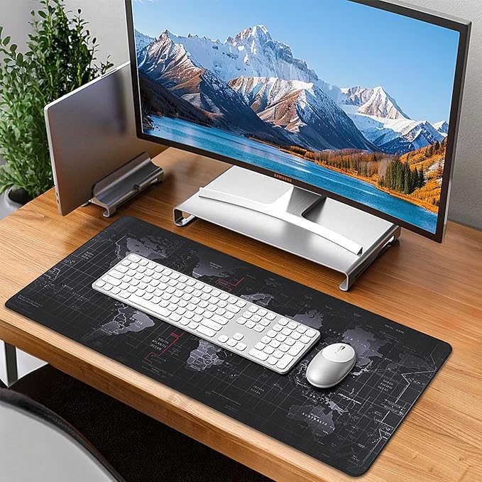 Mouse Pad Gaming - Desk Mat for Keyboard and Mouse - Large Mouse Pads for Desk, Gaming Mousepad with Non-Slip Base, Desks Pad (31.5" X 11.8") for Game, Office and Home