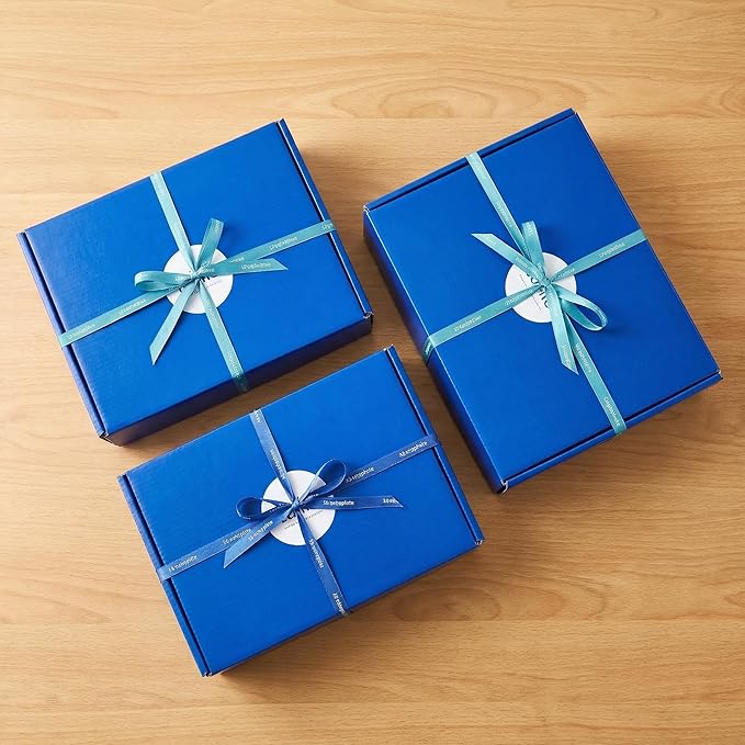PHAREGE 6 Pack 12x9x4 in Cardboard Shipping Boxes, Royal Blue Gift Box | Bright Color, Tuck Top, Quick Fold, Easy Assemble, Shape Well, Single Corrugated, Shirt, Shoe, Small Business Packaging