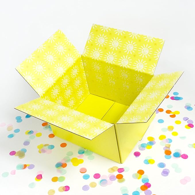 Great Papers! GiftIn Corrugated Shipping Box, Sunshine Design, Care Package, for Gifts, Small Business, Weddings, and Classroom, 2 Pack (2022025)